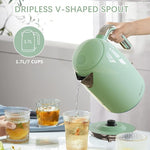 Load image into Gallery viewer, Electric Tea Kettle, 1500W /1.7 L Hot Water Kettle Electric, Retro Electric Kettle, Auto Shut-Off &amp; Boil-Dry Protection, BPA Free, Stainless Steel Electric Teapot