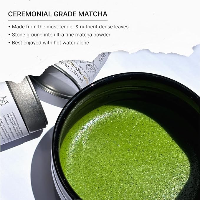 FKRO Organic Ceremonial Grade Matcha Green Tea Powder | 1st Harvest, Single Origin, Single Saemidori Cultivar | Flown in Fresh from Japan Every Month (30g/1.06oz) Tin