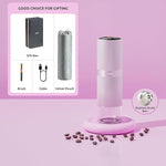 Load image into Gallery viewer, Portable Electric Coffee Grinder, Rechargeable Handheld Grinder with Stainless Steel Conical Burr, Adjustable Grind Settings, for Espresso, Moka, Pour Over, French Press, Cold Brew, Lilac