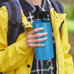 Load image into Gallery viewer, Volhoply 32 oz Insulated Water Bottles Bulk 4 Pack with Straw Lid &amp; Spout Lid,Stainless Steel Sports Water Bottle,Double Wall Vacuum Cups,Leakproof Wide Mouth Metal Flask for Hiking,Camping(Blue,4)