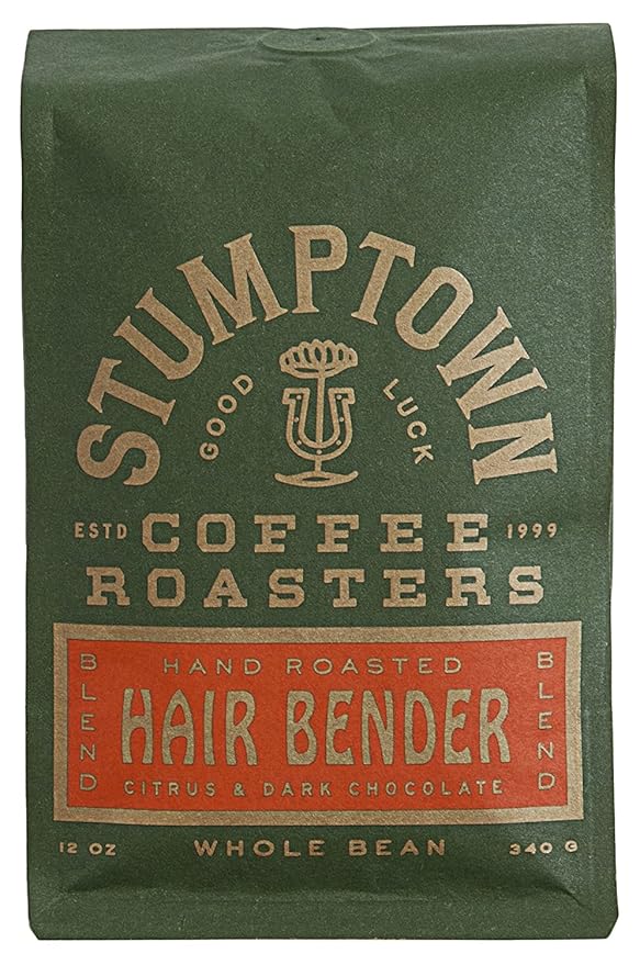 Stumptown Coffee Roasters, Hair Bender - Whole Bean Coffee - 12 Ounce Bag, Flavor Notes of Citrus and Dark Chocolate