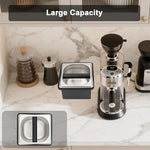 Load image into Gallery viewer, Espresso Knock Box, Coffee Knock Box for Espresso Grounds Disposal, Large Capacity, Equipped with Noise, Reduction Rubber Ring &amp; Steel Holder, Ideal Tool for Espresso Machines, Black (Small)