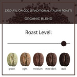 Load image into Gallery viewer, The Bean Organic Coffee Company Water Processed DECAF IL Chicco (Traditional Italian Roast), Dark Roast, Ground Coffee, 5-Pound Bag, Café Molido Tostado Orgánico descafeinado