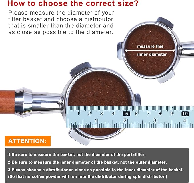 CULIKEM-Espresso Tamper Coffee Distributor Tool - Dual Head Espresso Leveler Fits for Portafilter, Espresso Hand Tamper