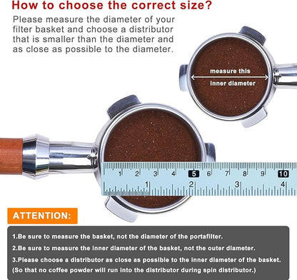 CULIKEM-Espresso Tamper Coffee Distributor Tool - Dual Head Espresso Leveler Fits for Portafilter, Espresso Hand Tamper