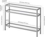 Load image into Gallery viewer, Henn&amp;Hart Sivil Console Table, 42" Wide, Silver