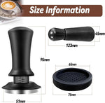 Load image into Gallery viewer, Coffee Espresso Tamper 51mm with WDT Tool Calibrated Spring Loaded, Coffee Tamper with Silicone Tamper Mat,Black Espresso Distribution Tool,Stainless Steel Base Tamper for Espresso Coffee Machine