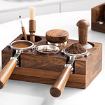 Load image into Gallery viewer, MOJAE Espresso Tamping Station, Walnut Espresso Station, Espresso Organizer Box Fit for 51-54mm Espresso Accessories