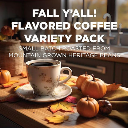 Maud's Fall Flavored Coffee Pods Variety Pack, 42ct, 6 Assorted Flavors, Medium Roast Coffee in Recyclable Single Serve Pods – 100% Arabica Beans, Compatible with Keurig K Cups Maker
