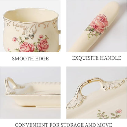 Ceramic Cup Plate&Tea Set (13, Four Persons)