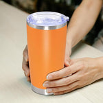 Load image into Gallery viewer, 20oz Tumbler Bulk Stainless Steel Tumbler Cup with Lid Vacuum Insulated Double Wall Travel Mug, Durable Powder Coated Travel Coffee Tumbler Mug for Hot &amp; Cold Drinks, Orange,8 Pack