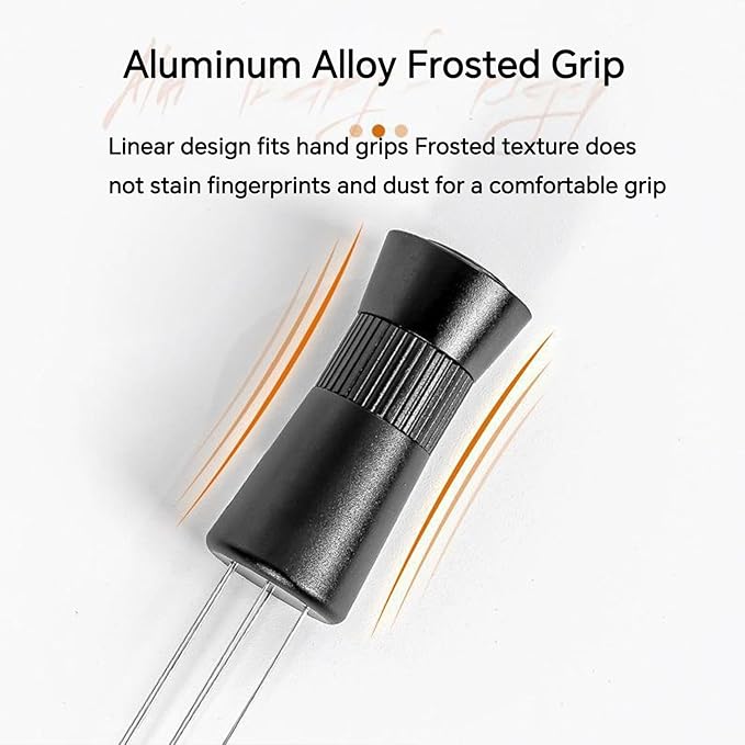 WDT Espresso Distribution Tool, 6-Pin 304 Stainless Steel Coffee Stirrer for Barista, Adjustable Espresso Needle Distributor for Even Extraction