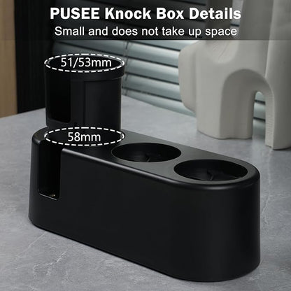 PUSEE Espresso Tamping Station, Espresso Organizer Station Fit for 51/54/58mm Espresso Accessories, Plastic Espresso Station Coffee Tamper Station, Multifunctional Coffee Tools Organzier (3 in 1)