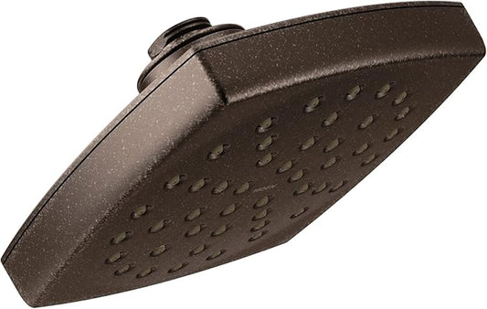 Moen Voss Oil Rubbed Bronze 6-Inch Single-Function Rainshower Showerhead with Immersion Technology, S6365ORB