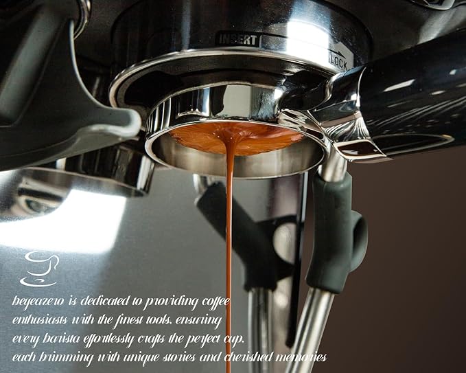 𝟓𝟒𝐦𝐦 𝐁𝐨𝐭𝐭𝐨𝐦𝐥𝐞𝐬𝐬 𝐏𝐨𝐫𝐭𝐚𝐟𝐢𝐥𝐭𝐞𝐫 - Includes Precision Filter Basket - Fits Breville Barista Express and 54mm Breville Machines， Black