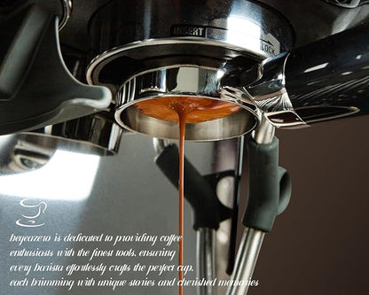 𝟓𝟒𝐦𝐦 𝐁𝐨𝐭𝐭𝐨𝐦𝐥𝐞𝐬𝐬 𝐏𝐨𝐫𝐭𝐚𝐟𝐢𝐥𝐭𝐞𝐫 - Includes Precision Filter Basket - Fits Breville Barista Express and 54mm Breville Machines， Black