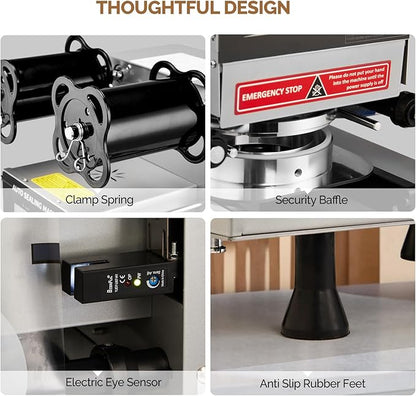 OlymStore Cup Sealing Machine Full Automatic, Electric Bubble Tea Machine, Cup Sealer Machine 500-650 Cups/H with Digital Control LCD Panel for Bubble Milk Tea Coffee, 88/89/90/95mm, Silver