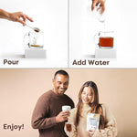 Load image into Gallery viewer, Waka Instant Tea – Black &amp; Strawberry Green Tea Powder Sample Bundle – Unsweetened, No Sugar Added – 100% Tea Leaves – 4 x 0.45 oz Packs (Makes Up to 20 Cups or 5 Quarts Each)