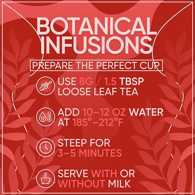 Organic Rooibos Loose Leaf Tea | 100% Pure South African Red Tea | Naturally Caffeine-Free | USDA Organic | 1lb Bulk Bag | Smooth & Earthy Flavor | Herbal Wellness | Non-GMO