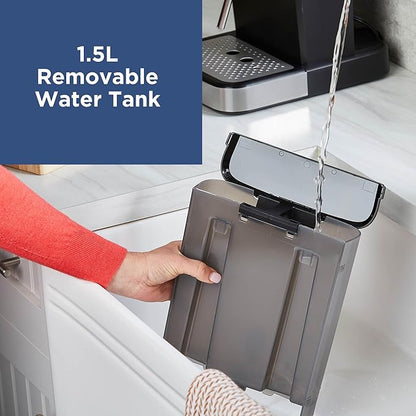 BLACK+DECKER Semi-Automatic 15 Bar Espresso and Cappuccino Maker, Versatile Machine with Ability to use Grounds or ESE Pods to Make Your Perfect Cup of Coffee