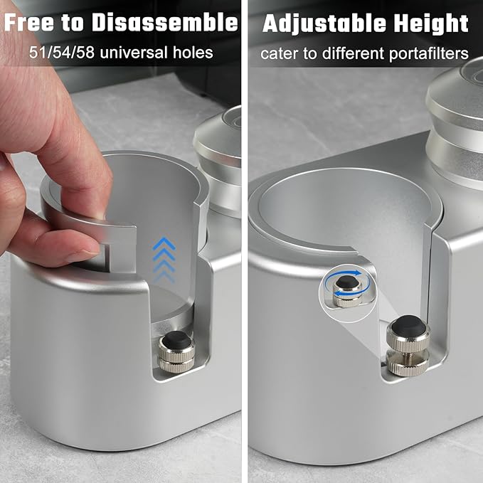 PUSEE Espresso Tamping Station, Espresso Organizer Station Fit for 51/54/58mm Espresso Accessories, Plastic Espresso Station Coffee Tamper Station, Multifunctional Coffee Tools Organzier (3 in 1)