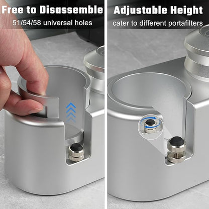 PUSEE Espresso Tamping Station, Espresso Organizer Station Fit for 51/54/58mm Espresso Accessories, Plastic Espresso Station Coffee Tamper Station, Multifunctional Coffee Tools Organzier (3 in 1)