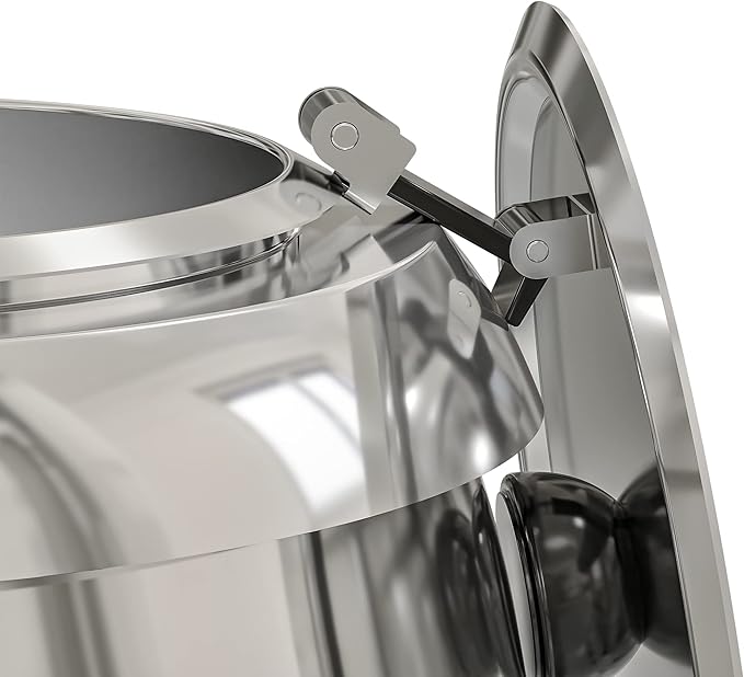 KoolMore Commercial Soup Kettle Warmer with Hinged Lid and Removable Stainless-Steel Pot Insert for Buffet, Restaurant, Party, Event, and Catering, Large 2.5 Gallon, Electric [Silver] (SK-SS-3G)