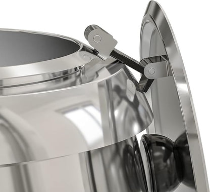 KoolMore Commercial Soup Kettle Warmer with Hinged Lid and Removable Stainless-Steel Pot Insert for Buffet, Restaurant, Party, Event, and Catering, Large 2.5 Gallon, Electric [Silver] (SK-SS-3G)