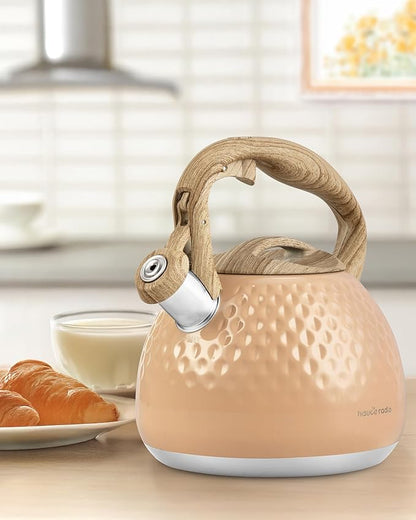 Tea Kettle,2.5 Quart Stovetop Tea Kettles Loud Whistle,Food Grade Stainless Steel Water kettles for Stove Top with Anti-hot Ergonomic Handle,Suitable for All Heat Sources