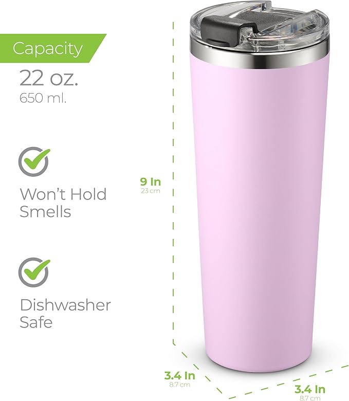 SIPX™ Triple-Insulated Tumblers - 22oz. Premium Modern Tumbler With Lid, insulated Cup Keeps Hot For 6 Hours, Stainless Steel Tumbler Made Of Sustainable Material, Coffee Travel Mug For Home & Office