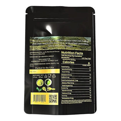 Canan Koska Ceremonial Grade Matcha Powder – Stone-Ground Green Tea from First Harvest Leaves, Perfect for Whisking, Lattes & Smoothies – No Additives – Resealable Pouch - 1.76oz (50g) - Pack Of 3