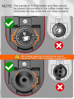 Load image into Gallery viewer, Single Serve Coffee Maker for K-Cup and Ground Coffee, Fast Brew, 6-12 oz Brew Sizes One Cup Coffee Machine Fits 5.5" Mugs, One-Button Small Coffee Maker with Descaling Reminder, Red