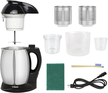 Tribest SB-130 Soyabella, Automatic Soy Milk and Nut Milk Maker Machine, Stainless Steel Large,Silver