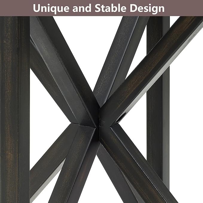 End Table Living Room Sofa Side Table Modern Simple Round Transparent Tempered Glass Top and Wood Base, Office Terrace Study Accent End Table, Black Brown