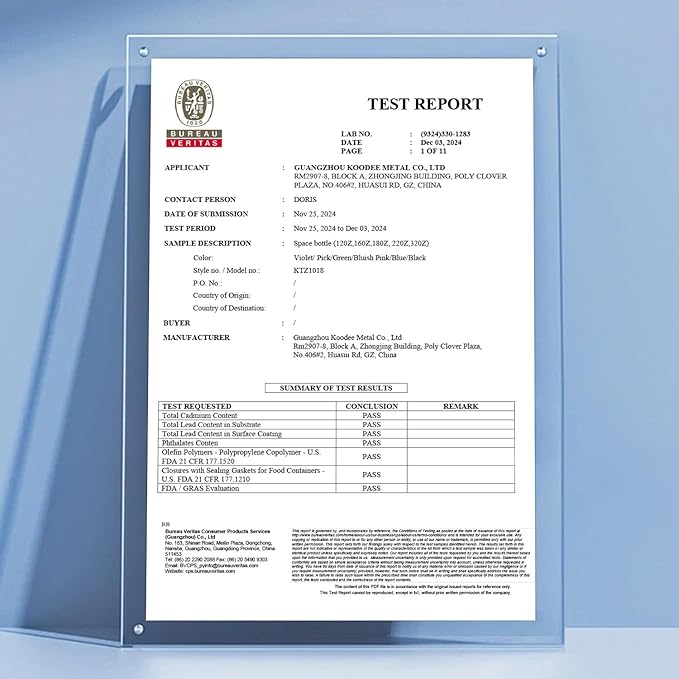 koodee Small Water Bottle 12 oz Stainless Steel Vacuum Insulated Wide Mouth Water Bottle with Leakproof Spout Lid（Bby Blue）