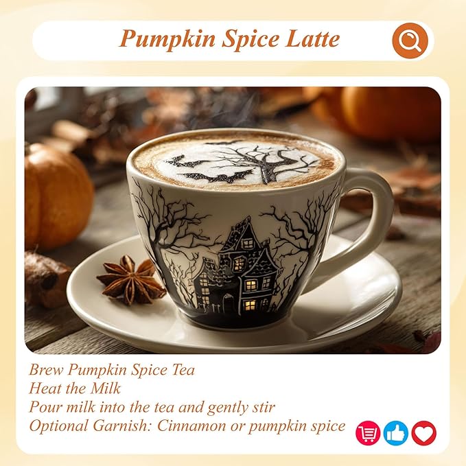 WT WEETEE Pumpkin Spice Black Tea, 100 Count Caffeinated Pumpkin Chai Tea Bags, Warm & Cozy Autumn Blend, Holiday and Fall | Halloween Tea