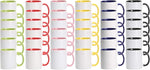 Load image into Gallery viewer, 11oz White Ceramic Sublimation Coffee Mug With Solid Colors Inside and Handle, Mixed 6 Colors of Black, Red, Blue, Yellow, Green and Pink, Case of 36