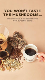 Load image into Gallery viewer, Laird Superfood Boost Coffee, Medium Roast Ground Beans Infused with Functional Mushrooms, Vitamin D and Olive Leaf Powder, 12 oz. Bag