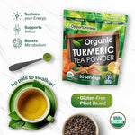 Load image into Gallery viewer, Opportuniteas Organic Turmeric Tea Powder - Matcha Green Tea, Turmeric, Cinnamon, Ginger, Black Pepper - Natural Joint Support - Vegan &amp; Non-GMO - 30 Servings