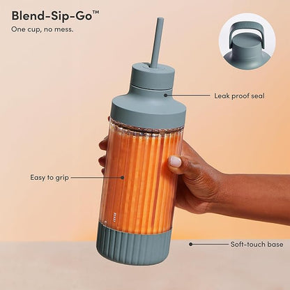 Beast Mighty 850 Plus | Premium Compact Personal Blender | Smoothies, Shakes, Dressings, Sauces | Blends Ice and Frozen Fruit | New XL Vessel | Extra Vessels, Lids and Straws | 850W (Mist)