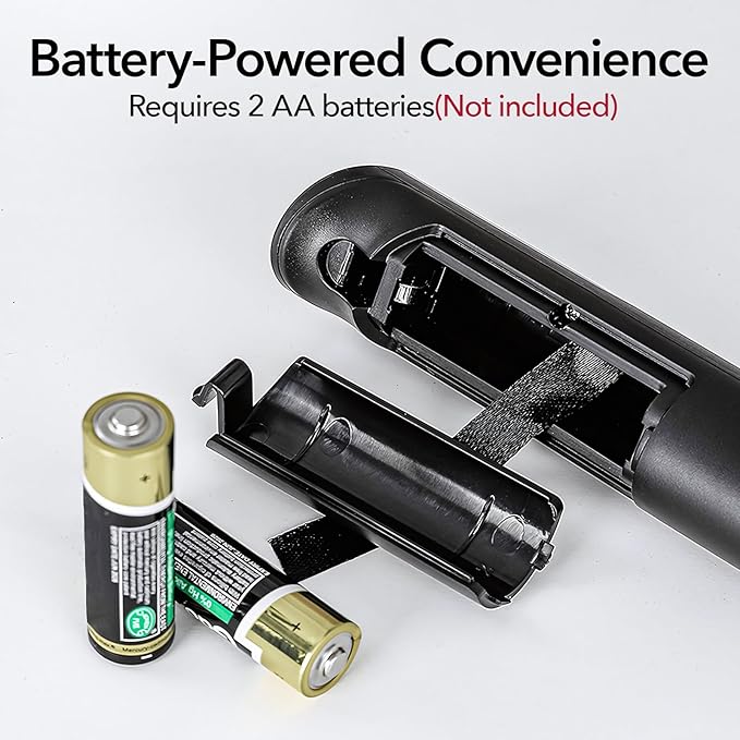 YARRAMATE Electric Milk Frother Wand, Fast Battery Operated Coffee Mixer, Handheld Drink Stirrer, Whisk Foam Maker for Lattes, Cappuccino, Matcha, Hot Chocolate (Black)