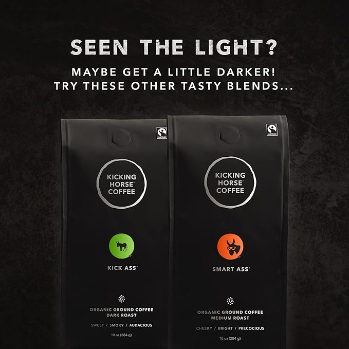 Kicking Horse Coffee Hola, Light Roast, Ground, 284 g (Pack of 6) - Certified Organic, Fairtrade, Kosher