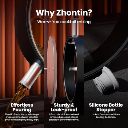 Porthole Infuser,Cocktail Bottles Infuser - Bottle Infusers For Cocktails, Teas, Coffee, Dressings, Lemonade, Vinegars - Cocktail Infusers - Stainless Steel - Fine Filter