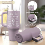 Load image into Gallery viewer, Christian Gifts For Women - Birthday Christmas Gifts for Mom Grandma Sister Friend Coworker - Inspiration Religious Self Care Gift For Women - 40oz Tumbler With Straw Lid Travel Cup