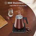 Load image into Gallery viewer, Smart Gooseneck Electric Kettle 1.0L with Temp Control and Keep Warm, 1000W Rapid Boil In 4 Min, Stainless Steel Kettle for Coffee/Tea, LED Display, Touch Control, Vintage Copper Color, BPA-Free