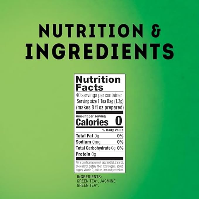 Lipton Signature Blend Green Tea Bags, Unsweetened Teabags for Hot Tea or Iced Tea with Caffeine and Flavonoids, 240 Total Tea Bags (40ct - Pack of 6)