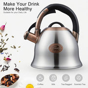 Tea Kettle -2.2 Quart Tea Kettles Stovetop Whistling Teapot Stainless Steel Tea Pots for Stove Top Whistle Tea Pot