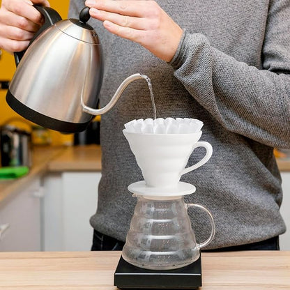 Segarty 1-4 Cup Paper Coffee Filters Disposable, 100 Count 7.2in White Basket Style Filters Ideal Liners for Pour Over Maker Brewer Drippers, Accessories for Commercial Household Office Coffee Making