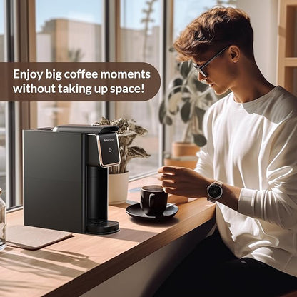 Mecity Mini Coffee Maker, Single Serve, One Cup Coffee Machine for K Cup Ground Coffee, Tea, 6 to 12 Oz Brewer For Home Use, RV, Apartment, Auto Shut Off 120V 1000W
