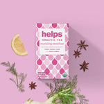 Load image into Gallery viewer, HELPS TEAS | Helps Nursing Mother Tea | Organic herbal blend of fennel, caraway, anise and lemon verbena that will help you during your breastfeeding period | 16 Tea Bags |